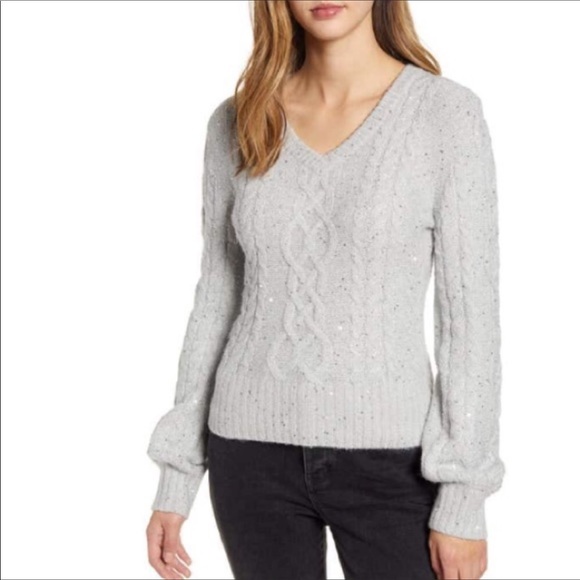 rachel parcell puff sleeve sweatshirt